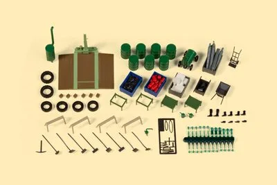 Auhagen 41682: Auto repair shop equipment