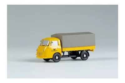 Auhagen 66025: H0 Teherautó Goliath Express 1100 platós ponyvával, Deutsche Post