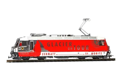 Bemo 1259161: Locomotiva elettrica Ge 4/4 III 651, locomotiva pubblicitaria Glacier on Tour, RhB (H0m)