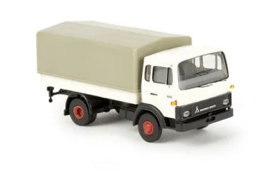 Brekina 34703: Magirus MK Pritsche/Plane, weiß