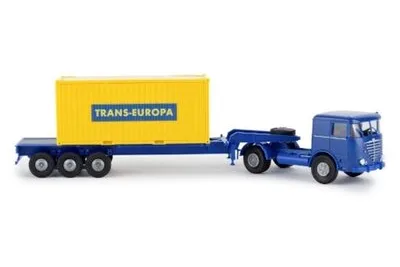 Brekina 79218: Büssing 20ft Boxcontainer-SZ,