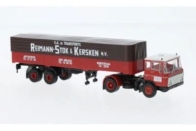 Brekina 85285: DAF FT 2600 Pritsche/Plane-Sattelzug