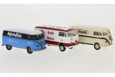 Brekina 90497: Set de 3 modèles VW Bulli