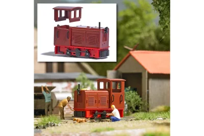 Busch 12401: H0f Standmodell Diesellok LKM Ns 2f