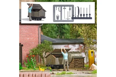Busch 12453: H0 Action-Set Werkzeugwagen öffnen