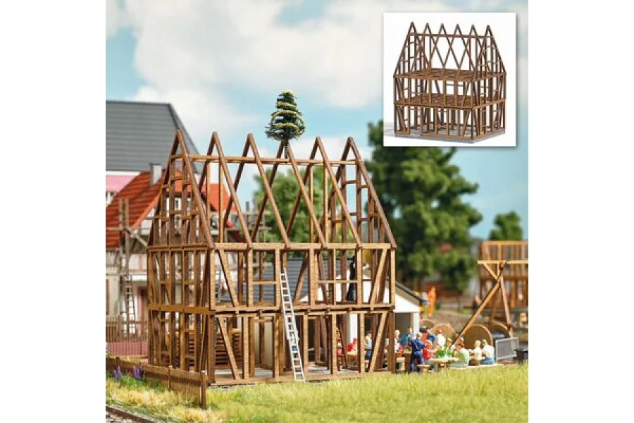 Half-timbered house shell