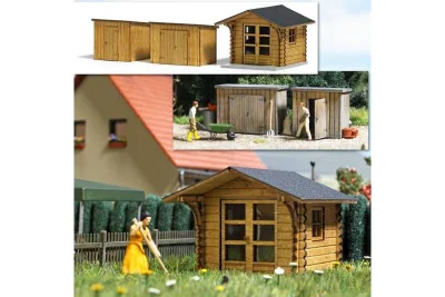 Busch 1529: H0 casetta da giardino e capanno