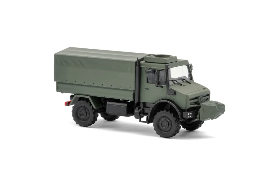 H0 LKW Unimog U5023 Militär mit Seilwinde