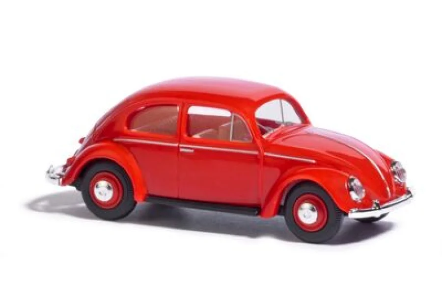 VW Käfer mit Brezelfenster rot