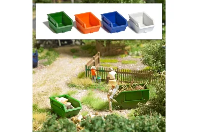 Busch 7752: 4-tlg. Set: H0 Action-Set Absetzcontainer