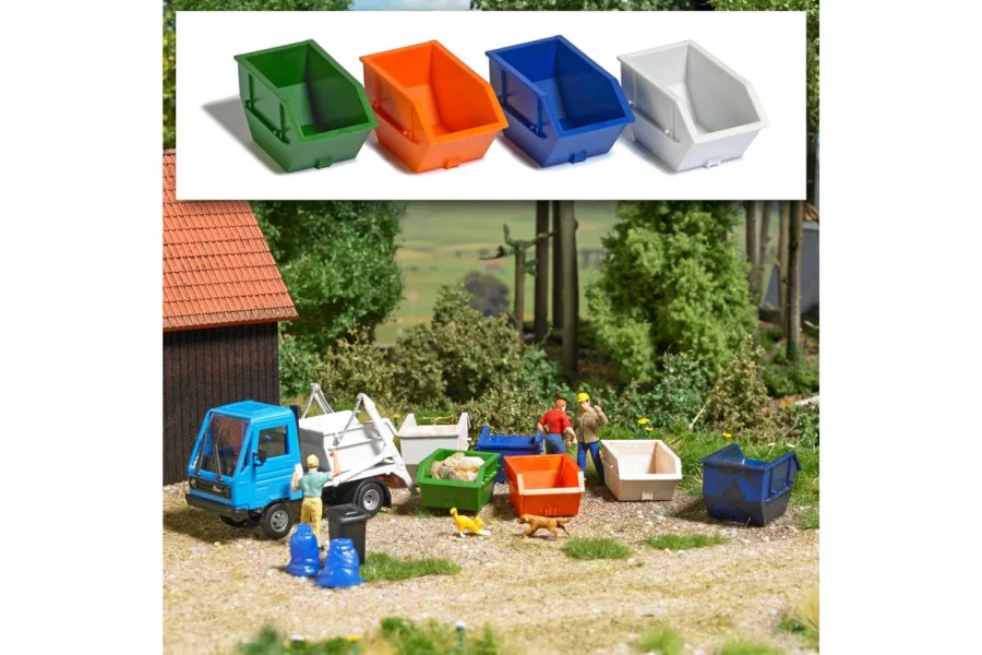 4-tlg. Set: H0 Action-Set Absetzcontainer