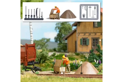 Busch 7967: H0 Action-Set Gleisbauarbeiter Epoche V