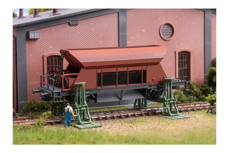H0 spindelvijzels met opgevijzelde wagon, 2x