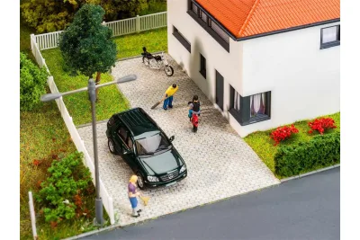 Faller 170317: H0 Straßenfolie Kopfsteinpflaster grau meliert