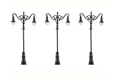 Faller 180114: H0 Latarnie LED, latarnie kuliste wiszące, ciepła biel, x3
