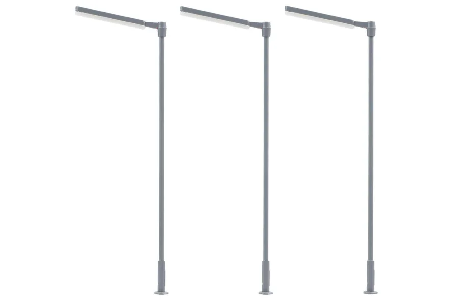 H0 LED-Kreuzmastleuchte kaltweiß 3x