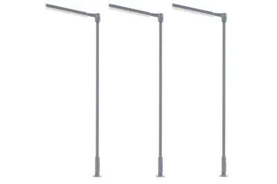 Faller 180121: H0 LED-Kreuzmastleuchte kaltweiß 3x