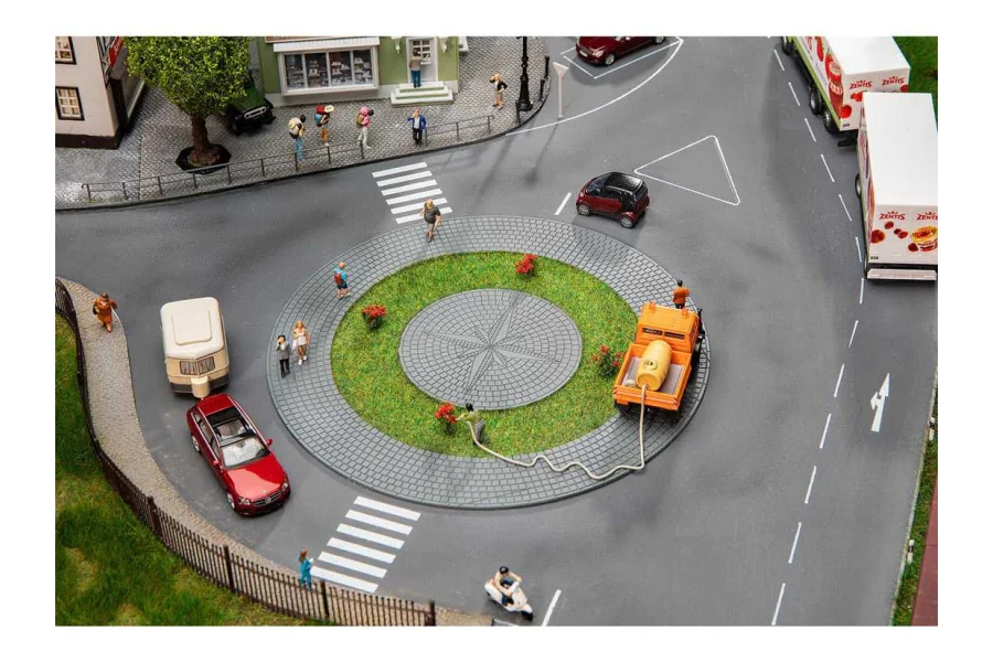 H0 Kreisverkehr & Verkehrsinsel