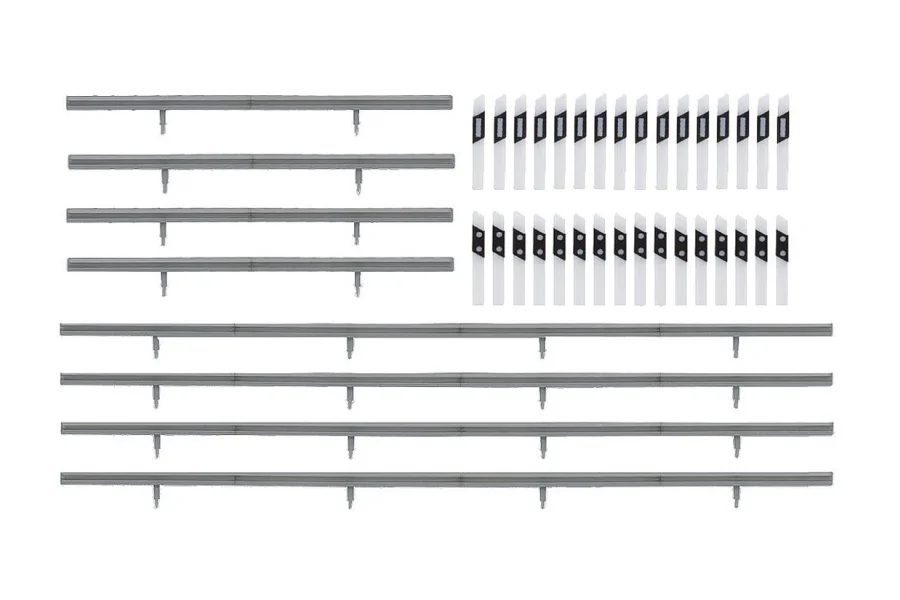 H0 Leitplanken 32x Begrenzungspfähle 1600mm