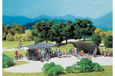 Faller 180584: Fahrradständer mit Rädern
