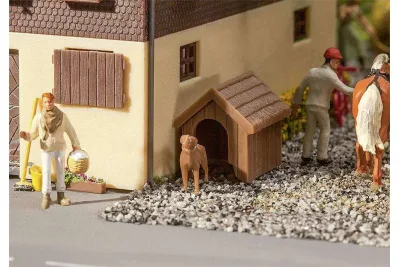 Faller 180939: H0 Hundehütte mit Hund