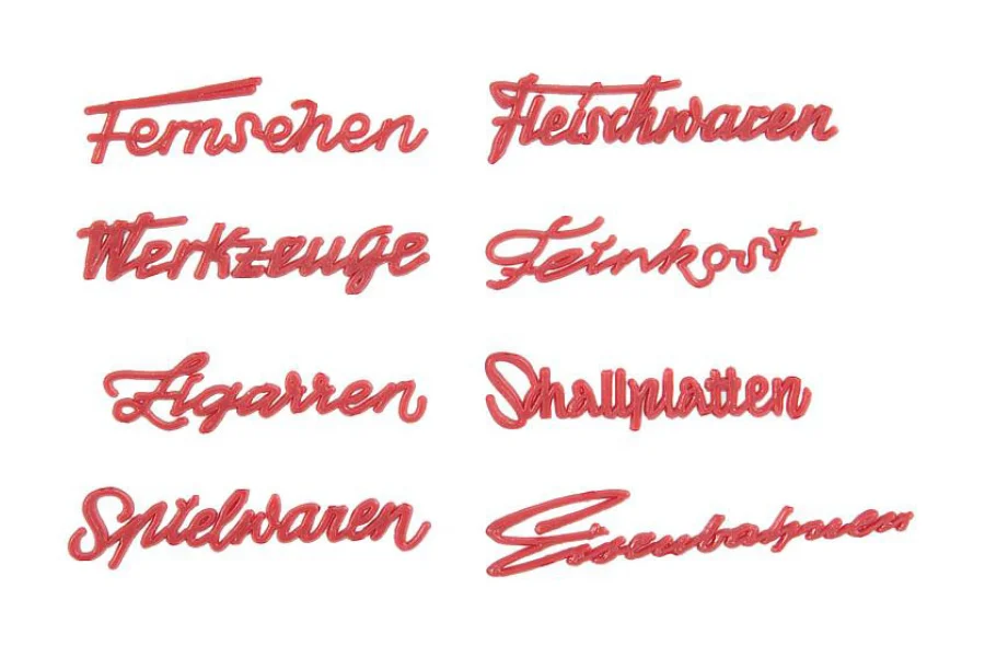 H0 Ladenschriftzüge 50er Jahre