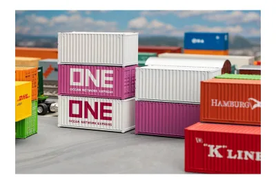 Faller 182052: 5-tlg. Set: H0 Containerset 20ft ONE