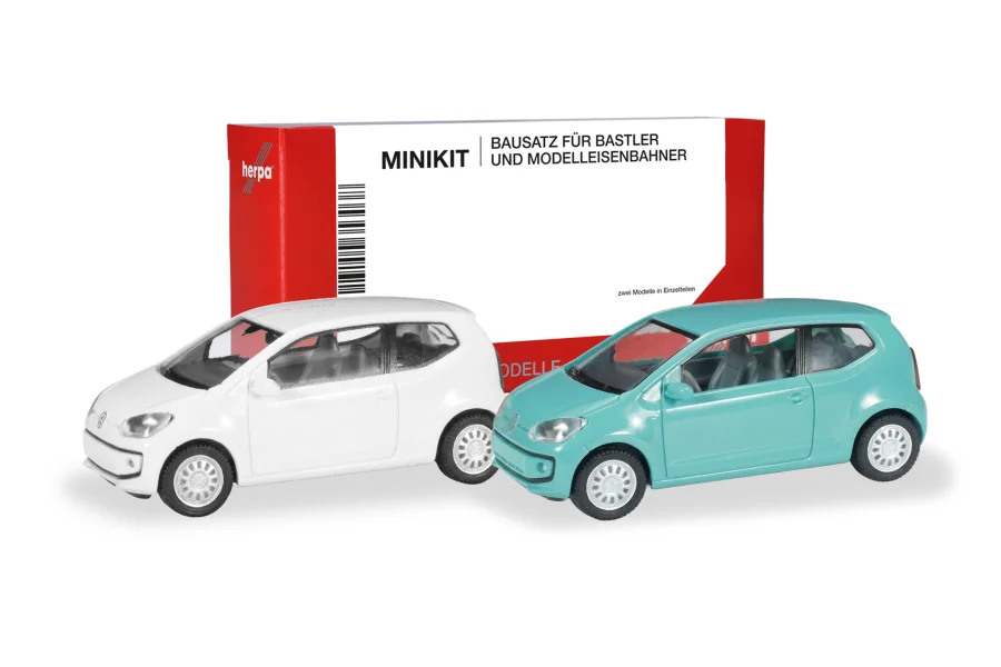 Herpa MiniKit: Volkswagen (VW) Up! 3dveřový, ice mint zelený a branco cristal
