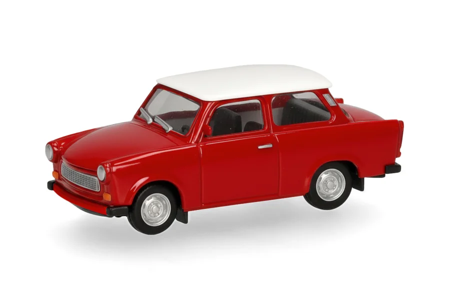 Trabant 601 Limousine, rot, weißes Dach