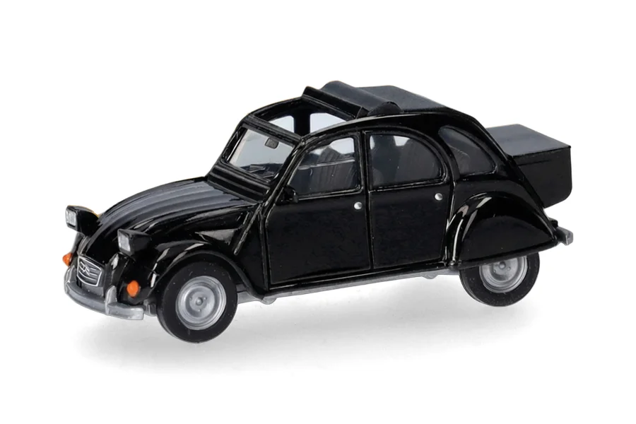 Citroën 2 CV mit Queue, schwarz