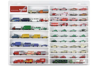 Herpa 029209: Schaukasten, Vitrine für Sammler für PKW/Transporter, weiß (57cm x 45cm x 3,5cm)
