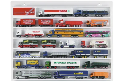 Herpa 029216: LKW-Schaukasten, Vitrine für Sammler weiß, (57cm x 45cm x 3,5cm)