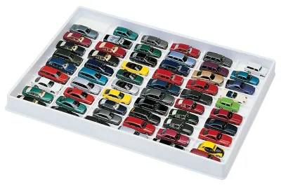 Herpa 029339: Sammelbox für PKW (weiß) für 59 Modelle
