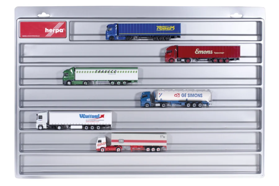 LKW Schaukasten, Vitrine für Sammler Eurolänge, silber(64,5 cm x 45 cm x 3,5 cm)