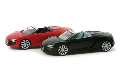 Herpa 034326: Audi R8 Spyder, phantomschwarz metallic