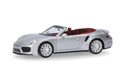 Herpa 038928-003: Porsche 911 (991) Turbo Cabrio, dolomitsilber