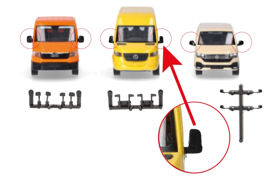 Příslušenství: sada zrcátek