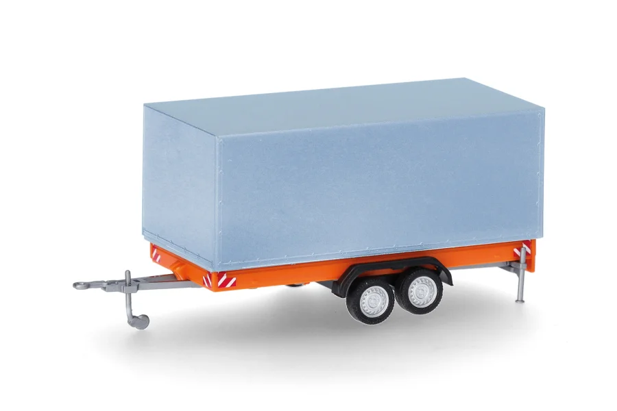 Accessori: rimorchio tandem telonato per camion 7,5t, arancione/grigio