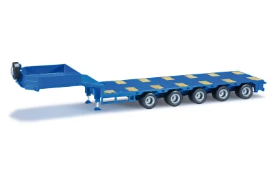 Herpa 076388-002: Semirimorchio pianale ribassato "signalblau"
