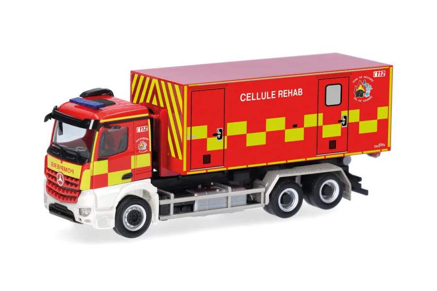 Mercedes-Benz Arocs M Wechsellader-LKW 3achs "Pompiers Cellule Rehab" (B)