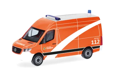 Herpa 099240: Mercedes-Benz Sprinter 18 Kasten Hochdach NKTW "Berliner Feuerwehr"