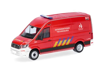 Herpa 099387: Volkswagen (VW) Crafter Kasten Hochdach "Interventionsteam Technik Feuerwehr", Belgien