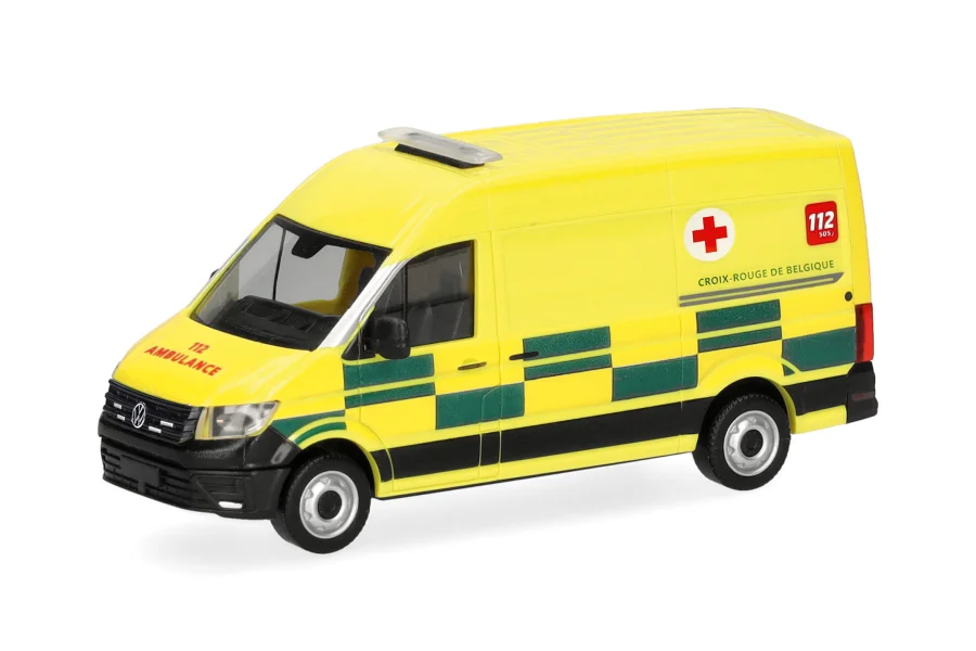 H0 PKW VW Crafter Kasten Hochdach Rettungswagen Ambulance Croix Rouge