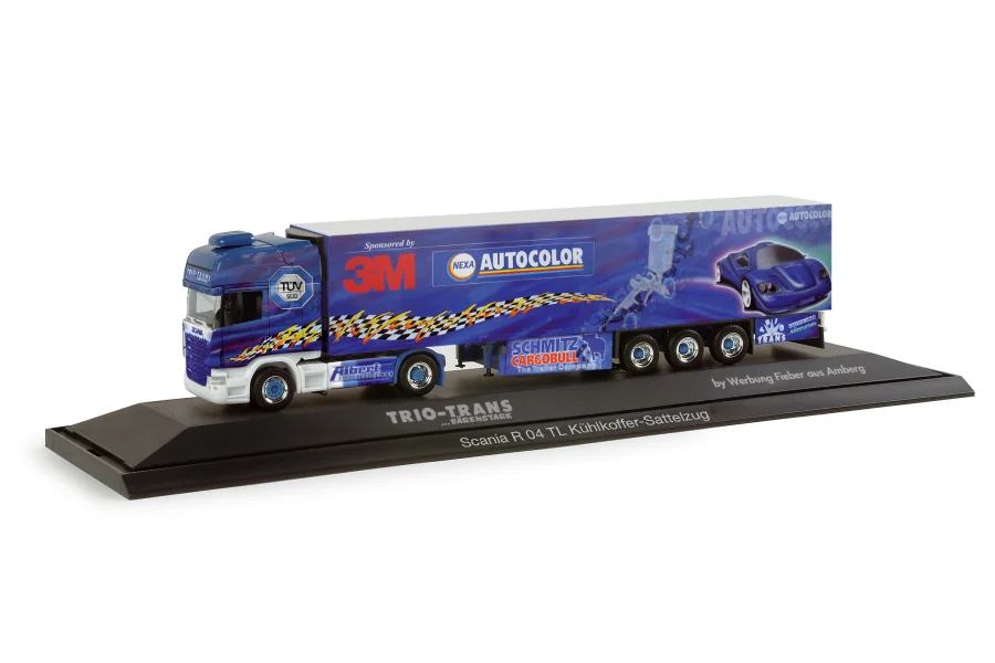 Scania R TL Kühlkoffer-Sattelzug "Trio-Trans/3M"
