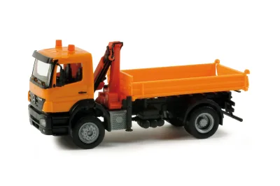 Herpa 155649: MB Axor Allrad-Kipper mit Ladekran "Kommunal"