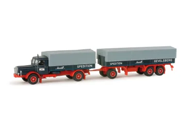 Herpa 156189: Büssing 8000 Planen-Hängerzug "Schmidt Gevelsberg"