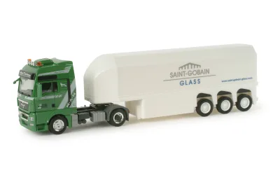 Herpa 156264: MAN TGX XXL Glastransporter-Sattelzug