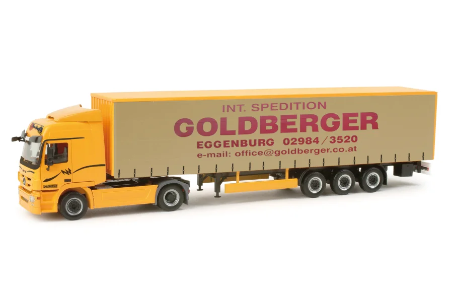 MB Actros L Gardinenplanen-Sattelzug "Goldberger"
