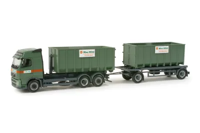 Herpa 156592: Volvo GL Abrollmulden-Hängerzug "Max Wild"