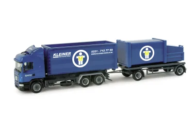 Herpa 157049: Scania R 09 Abrollmulden-Hängerzug "Kleiner Kölner"